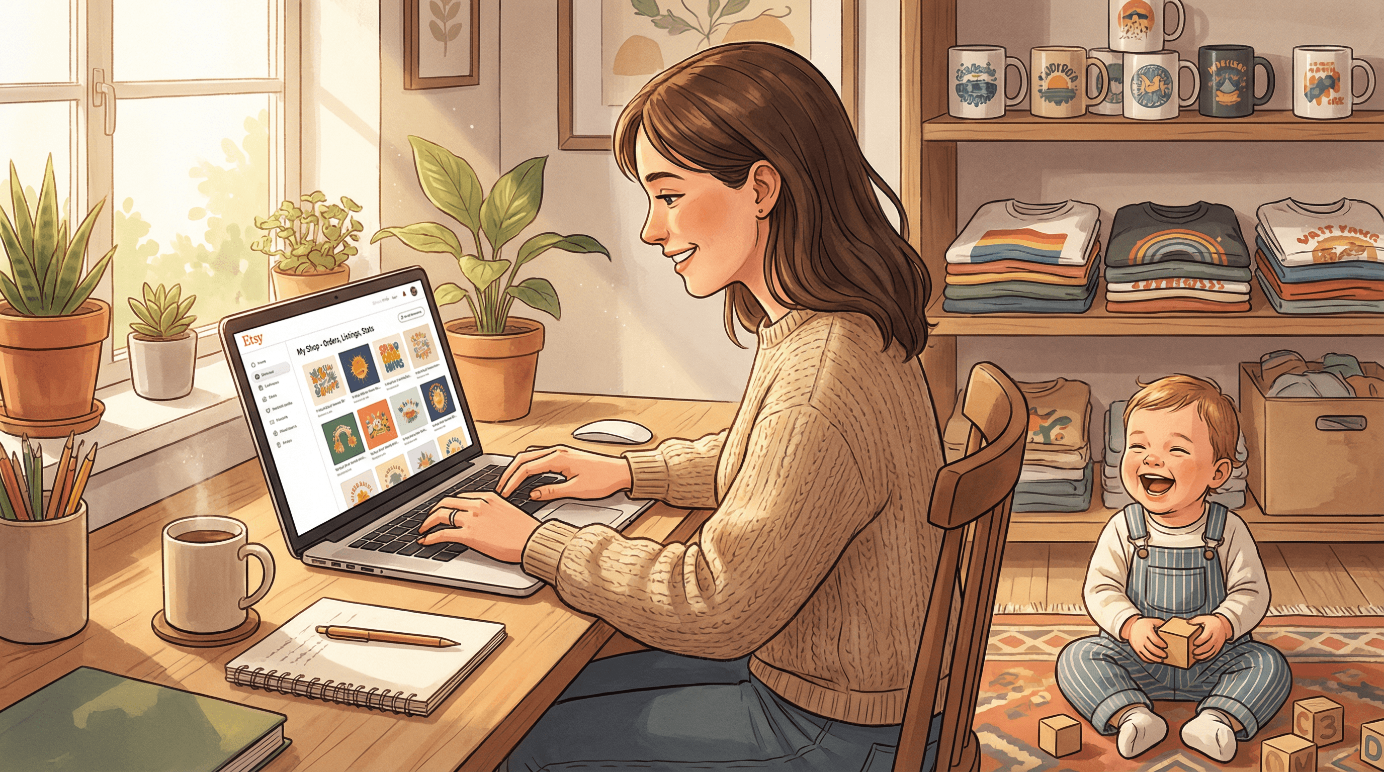 Cover for Mom Side Hustle: How to Build a Flexible Print-on-Demand Income Around Your Family